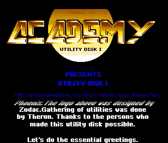 Utility Disk 1 (1987) by Academy