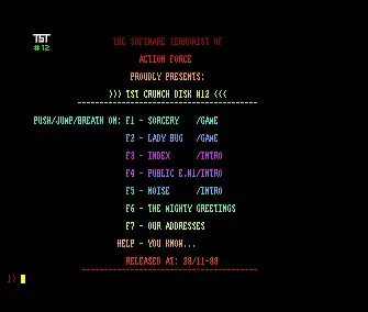 TST Crunch Disk 12 (1988) by Action Force