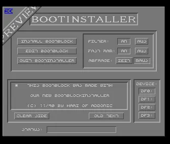 Bootinstaller Preview (1990) by Addonic