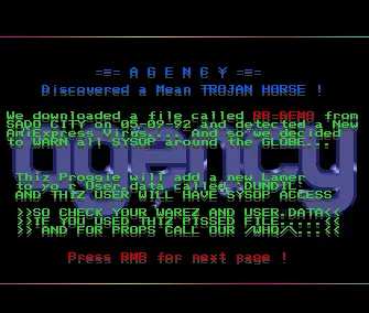 Trojan Horse Warning (1992) by Agency