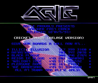 Cricket Amiga (1991) by Agile