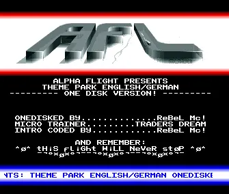 Theme Park One Disk Version (1994) by Alpha Flight