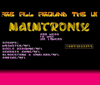 Maimtronix BBS Intro (1991) by Alpha Flight