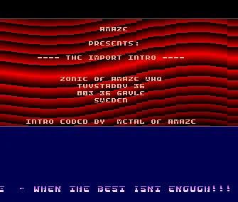 Import Intro (1990) by Amaze