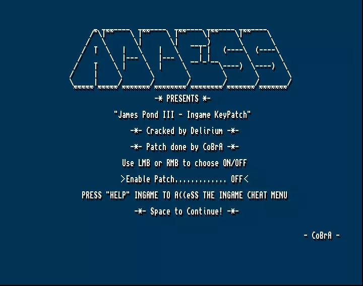James Pond 3 Keypatch (1994) by Access