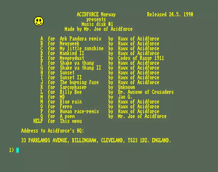 Music Disk Intro (1989) by Acidforce