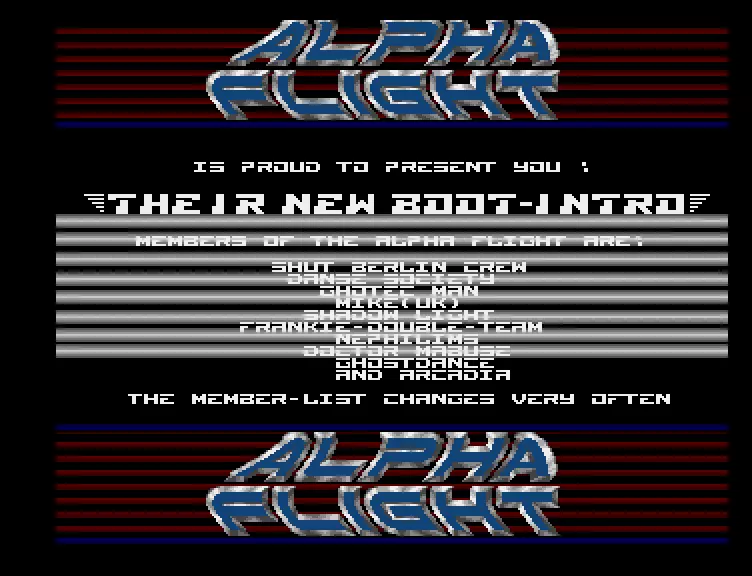 New Boot Intro (1987) by Alpha Flight