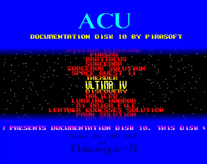 Documentation Disk 10 (1988) by ACU