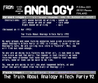The Truth about Hi-Tech Party (1993) by Analogy