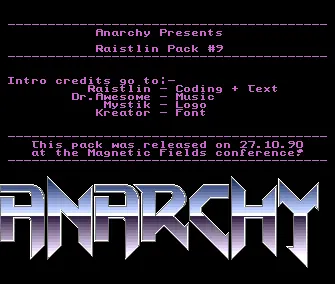 Raistlin Pack 09 Intro (1990) by Anarchy