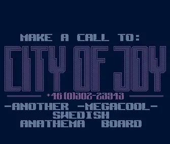 City of Joy BBS Intro (1994) by Anathema