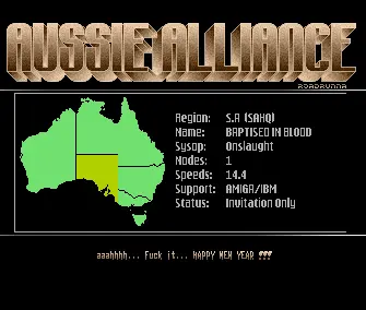 Happy New Year BBStro (1994) by Aussie Alliance