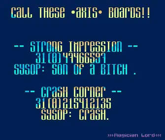 BBS Intro (1992) by Axis