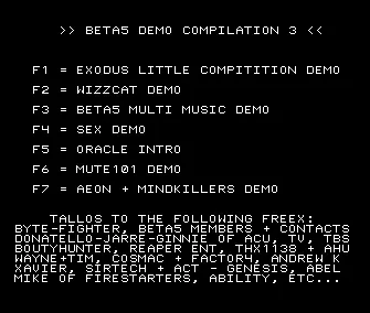 Tal Demo Pack 03 (1989) by Beta5