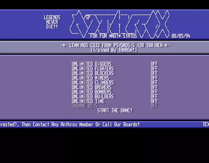 Lemmings CD32 +20 (1994) by Anthrox