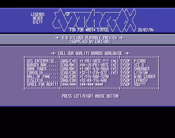 Kid Vicious Preview (1994) by Anthrox