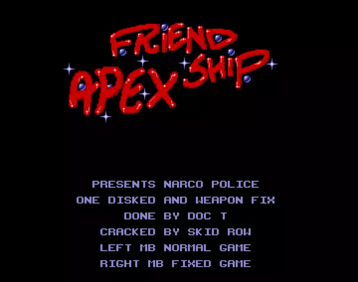 Narco Police One Disk (1990) by Apex (old)