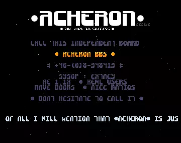 Acheron BBS Intro (1991) by Basstech