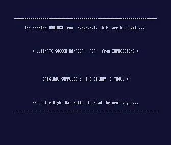 Ultimate Soccer Manager AGA (1994) by Prestige