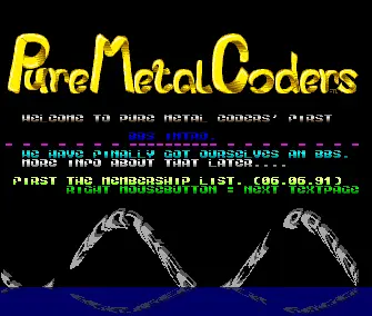 BBS Intro (1991) by Pure Metal Coders