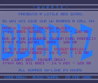 Little BBS Intro (1992) by Quartz