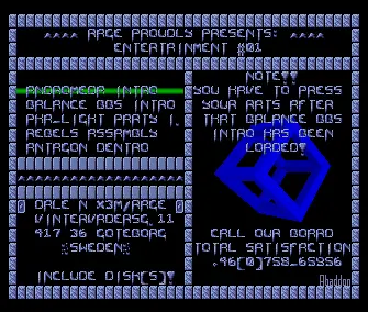 Entertainment 01 (1991) by Rage