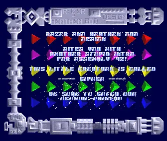 Cipher (1992) by Razer & Heathen God