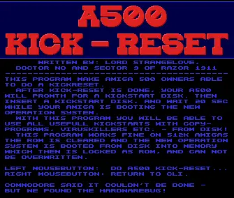 A500 Kick Reset (1989) by Razor 1911