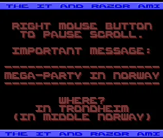 Trondheim Party Invitation (1988) by Razor 1911