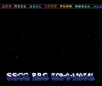 BBS Intro (1991) by SSCG