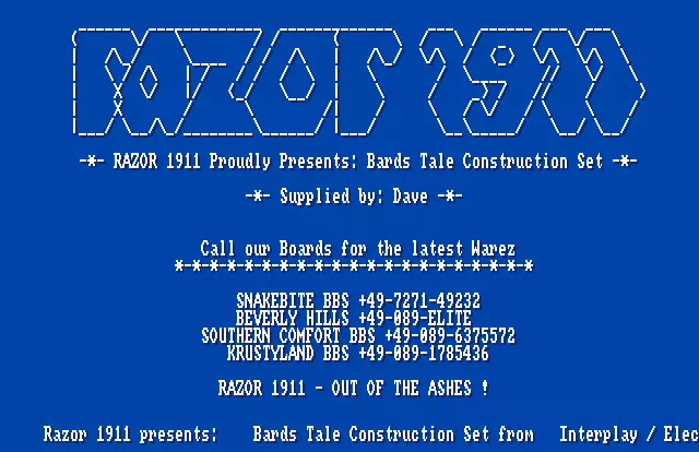 Bard's Tale Construction Set (1990) by Razor 1911