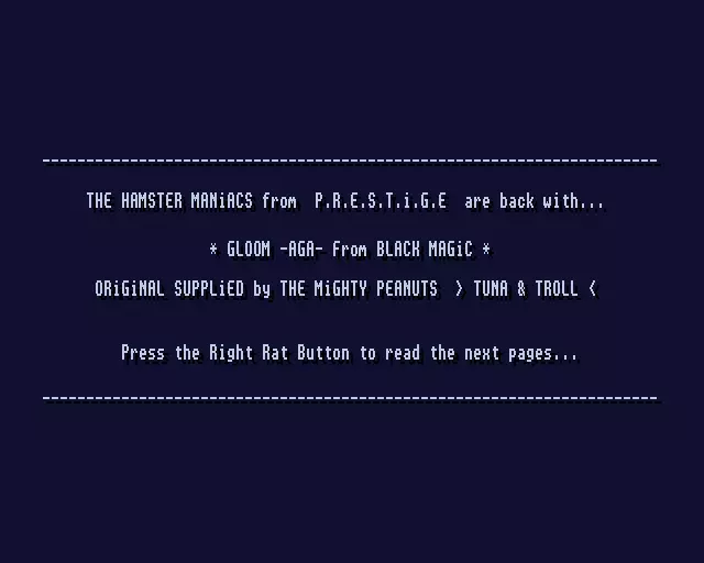 Gloom AGA (1994) by Prestige