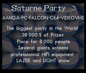 Saturne Party 3 Invitation 1 (1994) by Saturne