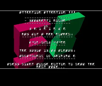 Spaghetti House BBS New Number (1990) by Shining 8