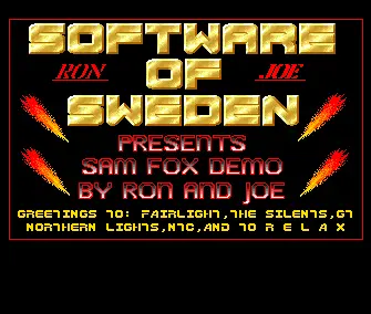 Sam Fox Demo (1987) by Software of Sweden