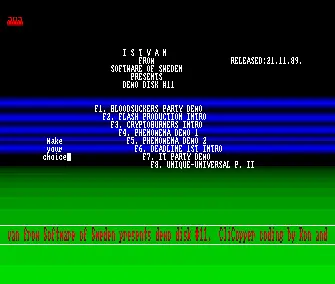 Demo Disk 11 (1989) by Software of Sweden