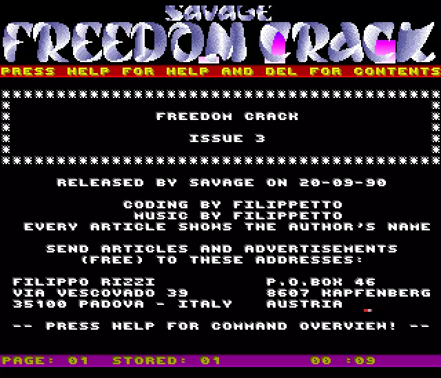 Freedom Crack 03 Intro (1990) by Savage