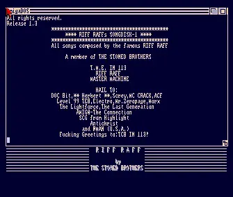 Riff Raff Songdisk 1 (1986) by Stoned Brothers, The