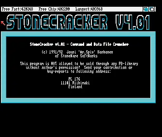 Stonecracker v4.01 (1991) by Stoneware