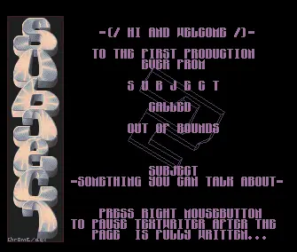 Out of Bounds (1993) by Subject