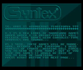 Dangerous Territory (1992) by Syntex