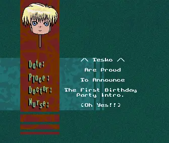First Birthday (1994) by Tesko