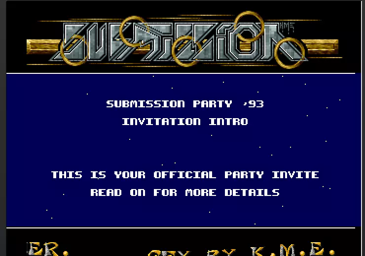 Submission Party 93 Invitation (1992) by Submission