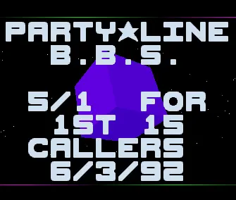 Partyline BBS Intro (1992) by unknown