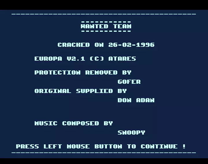 Europa v2.1 (1996) by Wanted Team