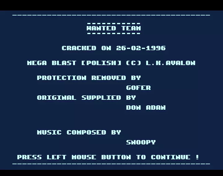 Mega Blast (1996) by Wanted Team