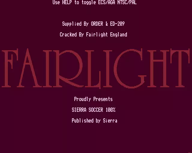 Sierra Soccer 100% (1994) by Fairlight