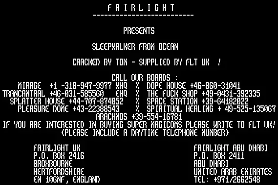 Sleepwalker (1993) by Fairlight