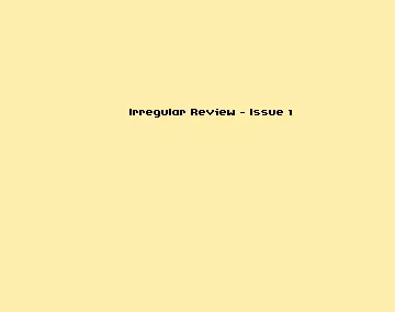 Irregular Review #1 (2016) by Spaceballs