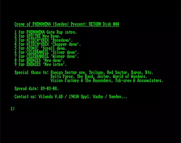 Return Disk 4 (1989) by Phenomena